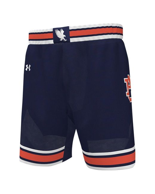 Under Armour Blue Auburn Tigers Replica Basketball Shorts for men