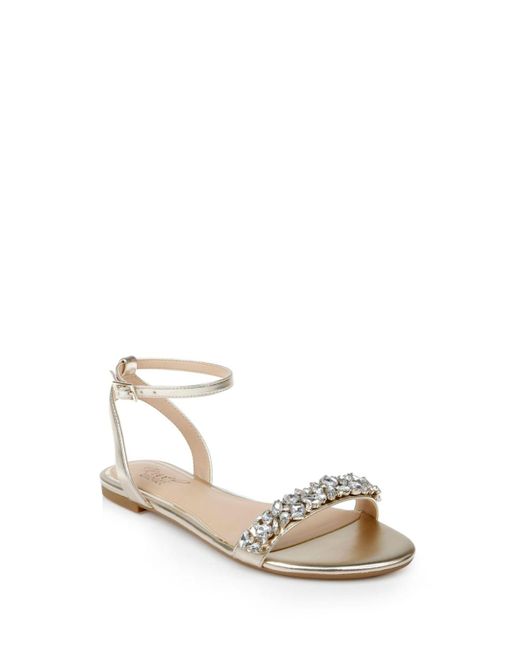 jewel badgley mischka ohara flat dress sandals