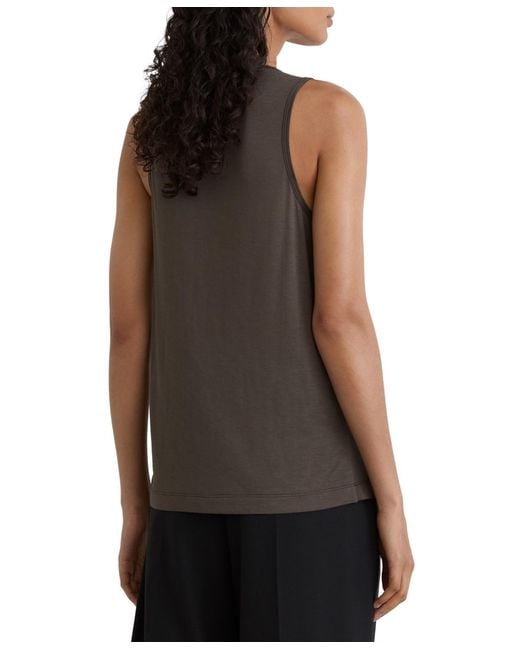 Reiss Black Ruby Silk-front Cami Top