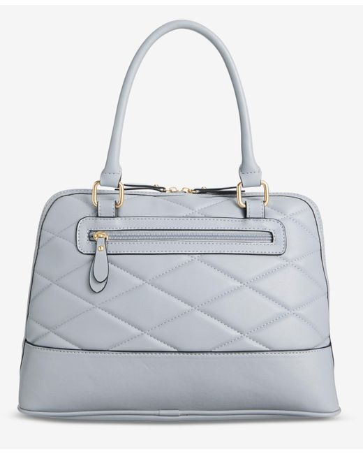 Giani Bernini Gray Medium Quilted Dome Satchel