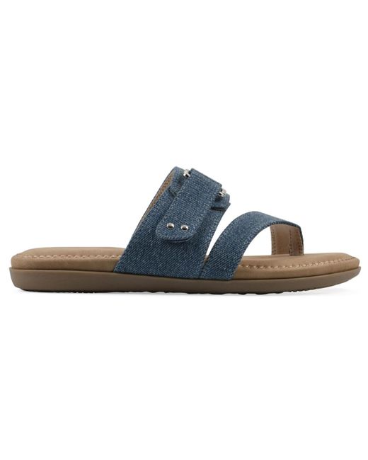 White Mountain Blue Fancify Slip-on Sandals