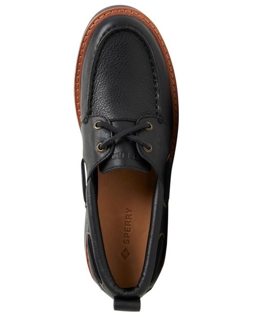 Sperry Top-Sider Black Authentic Original 2-eye Lug Boat Shoe