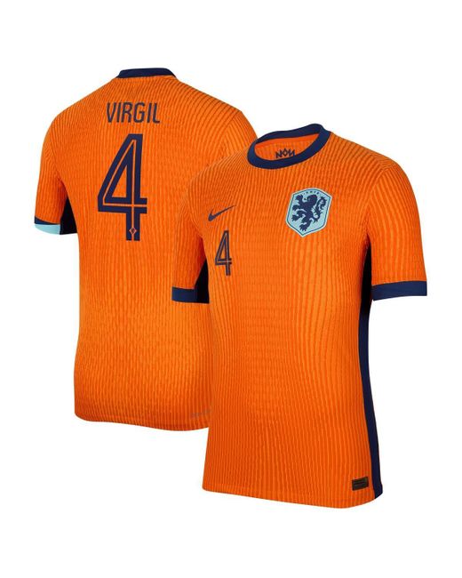Nike Virgil Van Dijk Netherlands National Team 2024 Home Authentic Jersey in Orange for Men Lyst