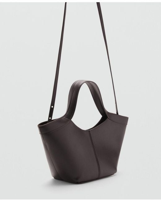 Mango Brown Leather Handbag