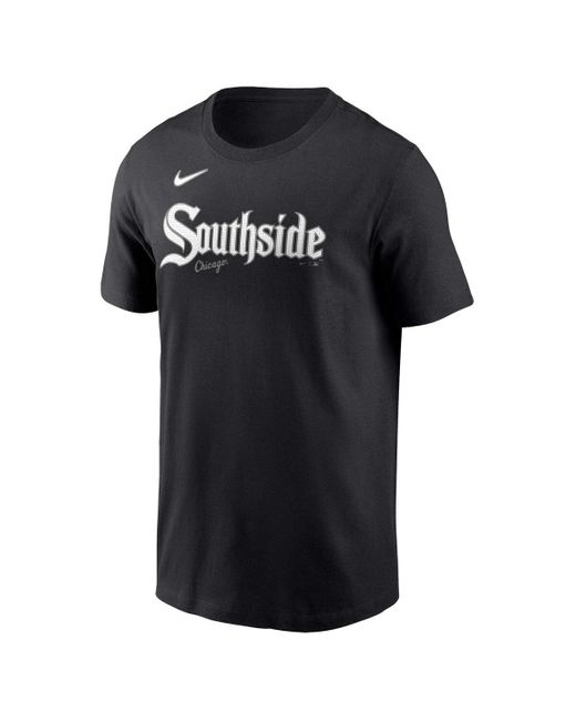Nike Black Tim Andersonâ Chicago White Sox City Connect Fuse Name Number T-shirt for men