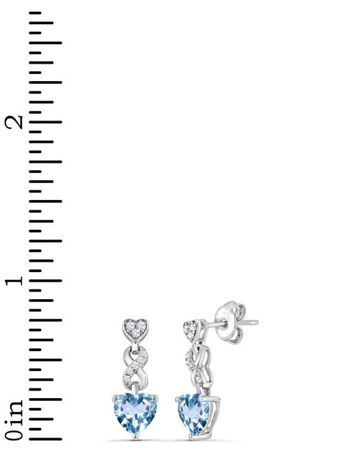 Macy's Blue Heart Infinity Earrings