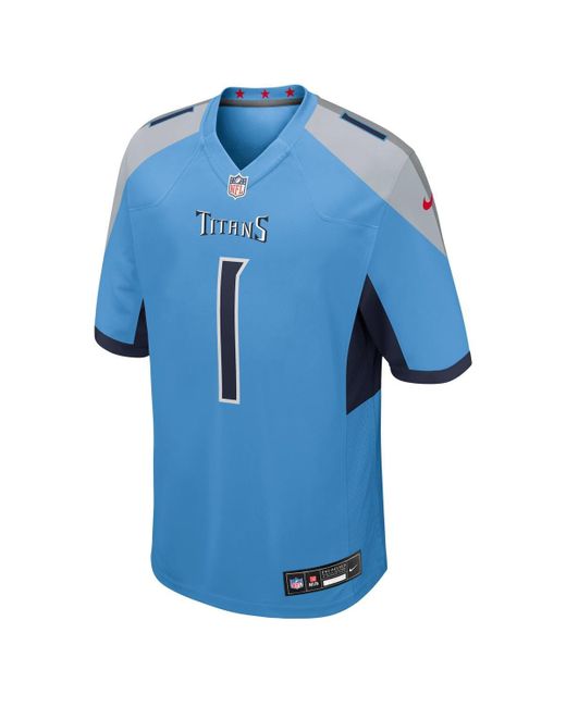 Nike Blue Cameron Ward Tennessee Titans 2025 Nfl Draft First Round Pick 2nd Alternate Game Jersey for men