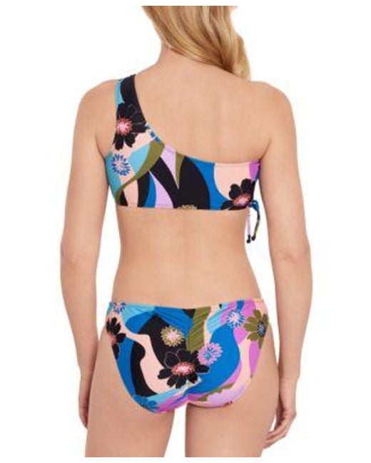 Salt + Cove Blue Salt Cove Blooming Wave One Shoulder Bikini Top Hipster Bottoms Created For Macys