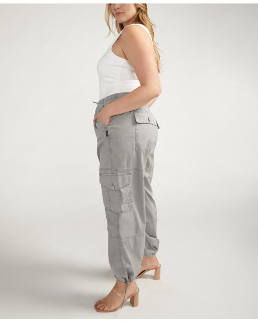 Silver Jeans Co. Gray Plus Size Parachute Cargo Pant