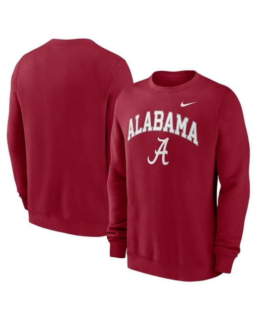 Nike Red Alabama Tide Arch Pullover Sweatshirt for men