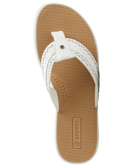 Sperry Top-Sider White Sea Fish Flip Flop Sandals