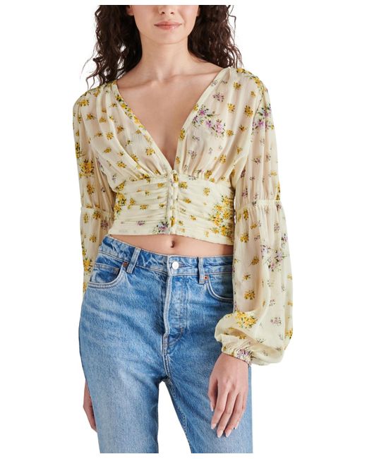 Steve Madden Blue Leilani Cropped Top