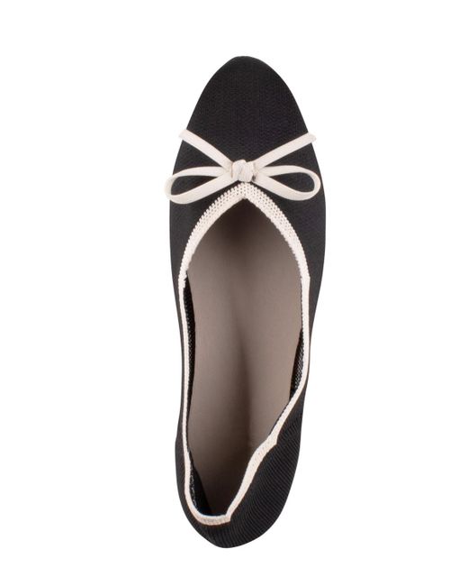 Tahari Black Tortuga Knit Slip-on Flats