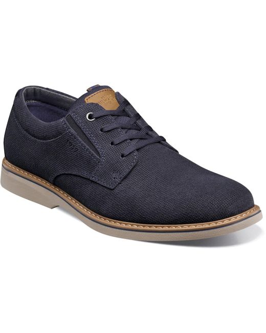 Nunn Bush Blue Otto Plain Toe Lace Up Oxford Shoes for men