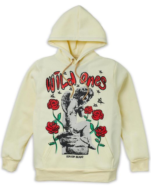 Reason Gray Wild Ones Roses Pullover Hoodie for men