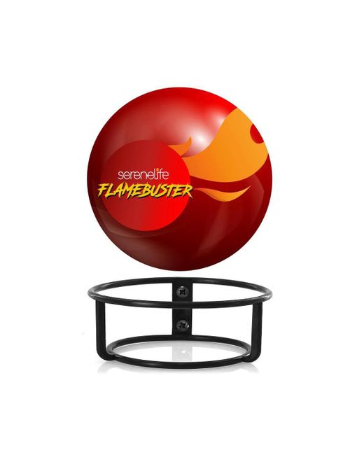 SereneLife Red Automatic Fire Ball Extinguisher With Mounting Bracket