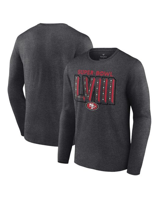 Fanatics Gray San Francisco 49ers Super Bowl Lviii Local Team Long Sleeve T-shirt for men