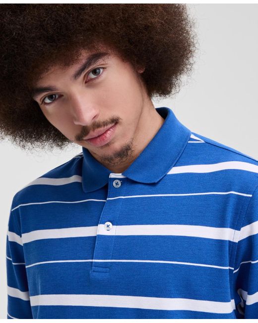 Club Room Blue Fred Striped Polo Shirt for men