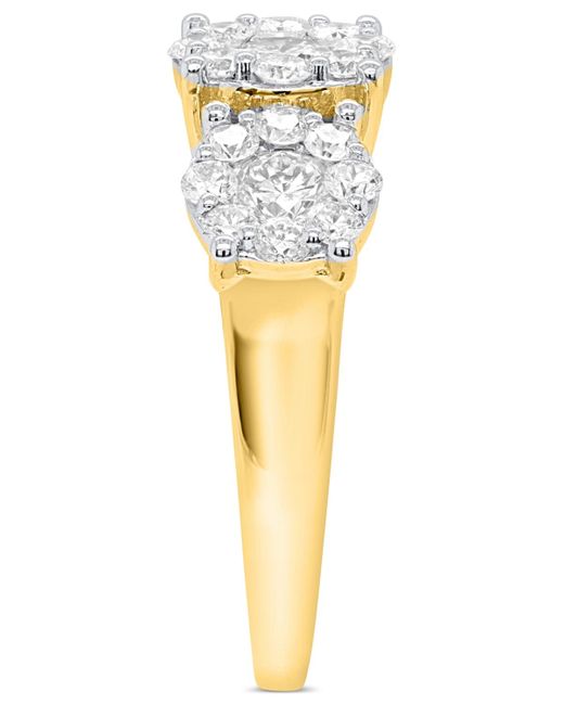 Forever Grown Diamonds Metallic Lab-grown Diamond Three Stone Ring (2 Ct. T.w.