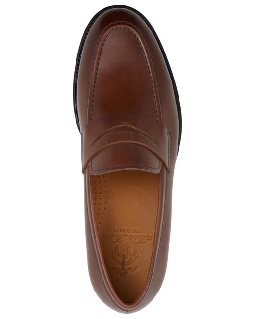 Brooks Brothers Brown Greenwich Slip On Penny Loafers for men