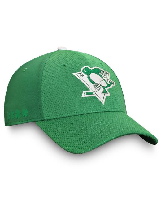 Fanatics Green Pittsburgh Penguins Authentic Pro St. Patrick's Day Flex Hat for men