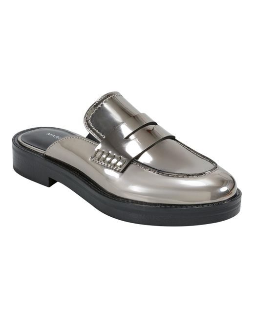 Marc Fisher Gray Burlesk Slip-on Backless Casual Loafers