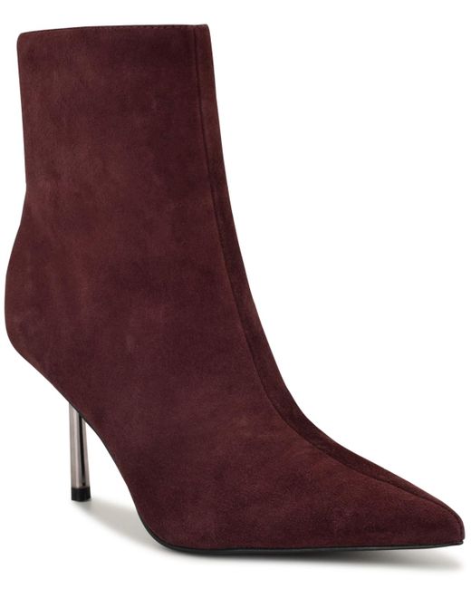 Nine West Purple Narend Pointy Toe Stiletto Dress Booties