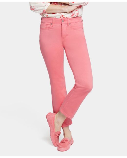 NYDJ Pink 's Marilyn Straight Ank Jeans