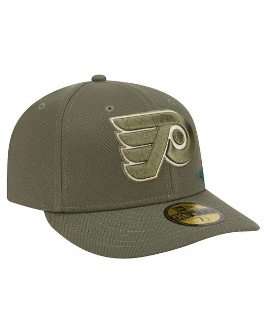 KTZ Green Philadelphia Flyers Tonal Florals 59fifty Fitted Hat for men