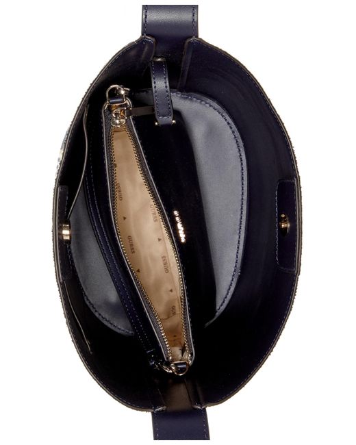 Guess Black Nicolette Small Two-in-one Bucket Shoulder Bag