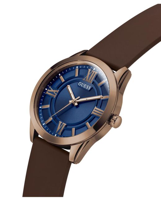Guess Blue Analog Silicone Strap Watch for men