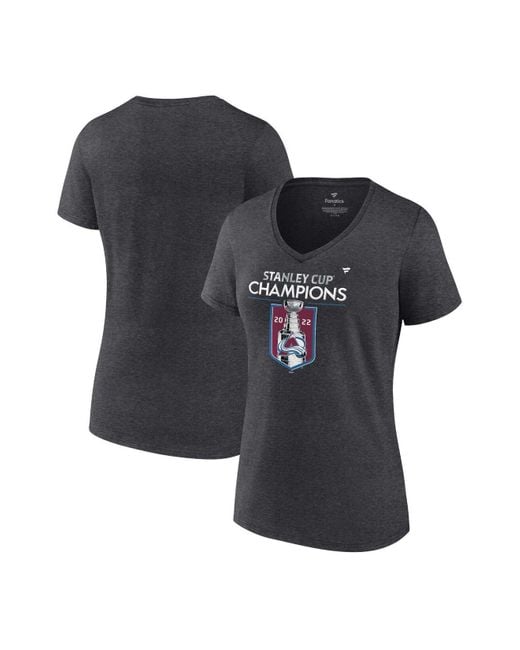 Men's Colorado Avalanche Fanatics Branded Heathered Charcoal 2022 Stanley  Cup Champions Locker Room T-Shirt