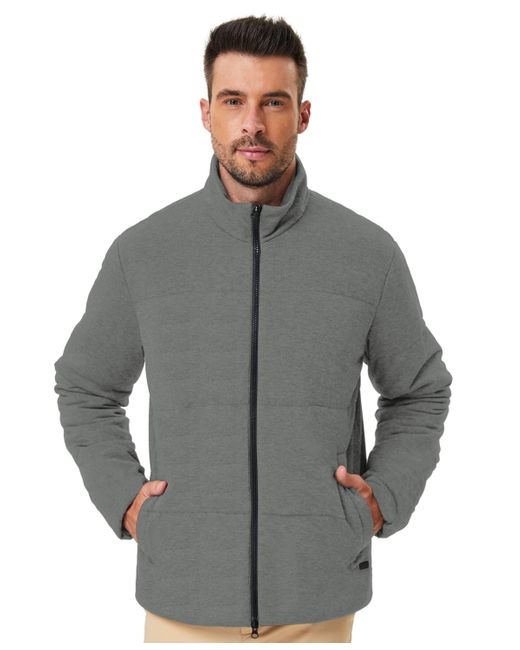 Hawke & Co. Gray Quilted Stretch Full-zip Jacket for men