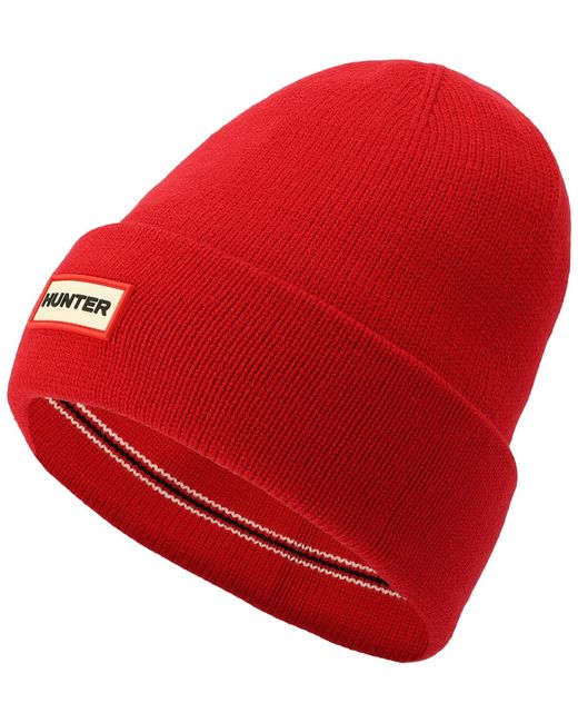 Hunter Red Play Essential Cuffed Logo Beanie