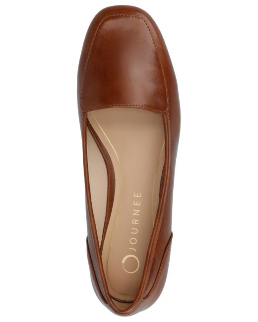 Journee Collection Brown Noelia Square Toe Ballet Flats