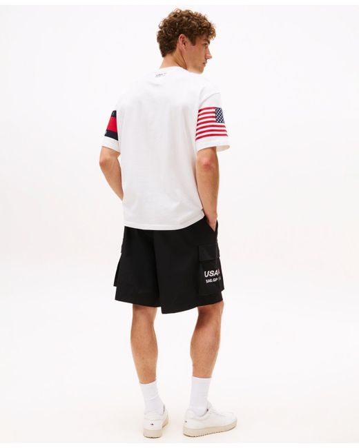Tommy Hilfiger Blue Tommy X U.s. Sail Gp Team Colour-blocked Relaxed T-shirt for men
