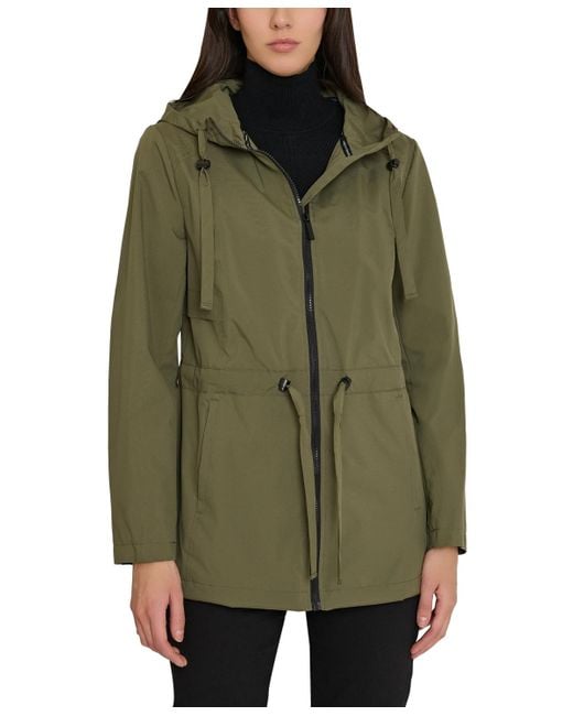 French Connection Stretch Rain Anorak in Green Lyst
