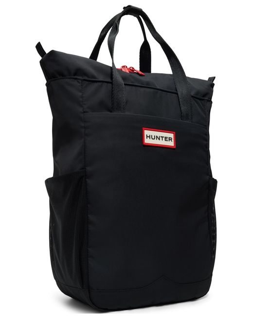 Hunter Black Explorer Messenger Backpack for men