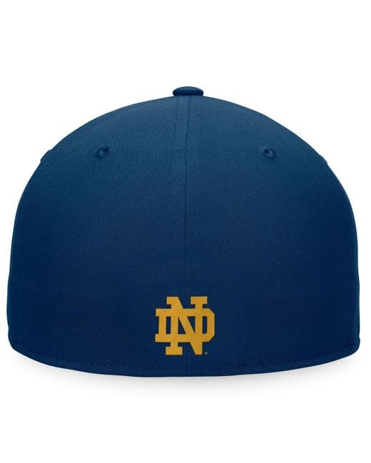 Top Of The World Blue Navy Notre Dame Fighting Irish Play Like A Champion Today Fitted Hat for men