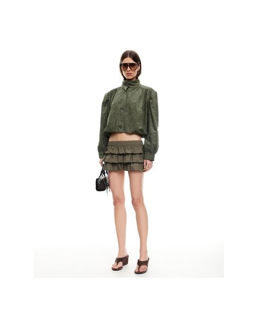 Lioness Green Luminous High Neck Jacket