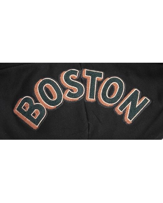 Pro Standard Black Boston Celtics 2023/24 City Edition Cropped Pullover Hoodie