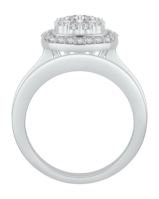 Macy's White Diamond Halo Cluster Bridal Set (1-1/4 Ct. T.w.