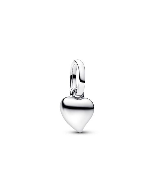 Pandora White Heart Mini Dangle Charm