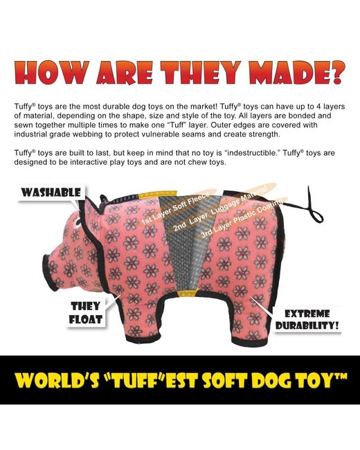 Tuffy Black Medium Red Ring-yellow Bone 2 Pack