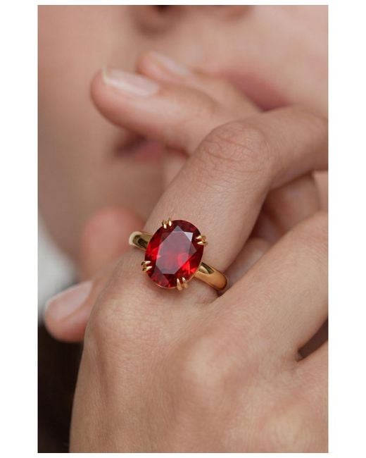 Retro Chic White Cherry Glow Ring