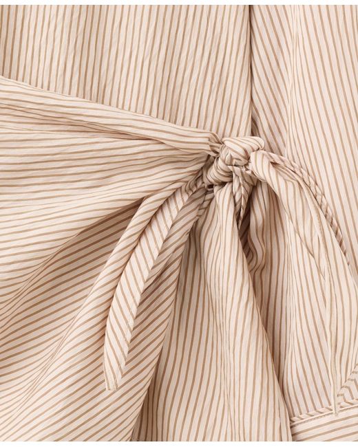 Mango Natural Knot Stripped Blouse