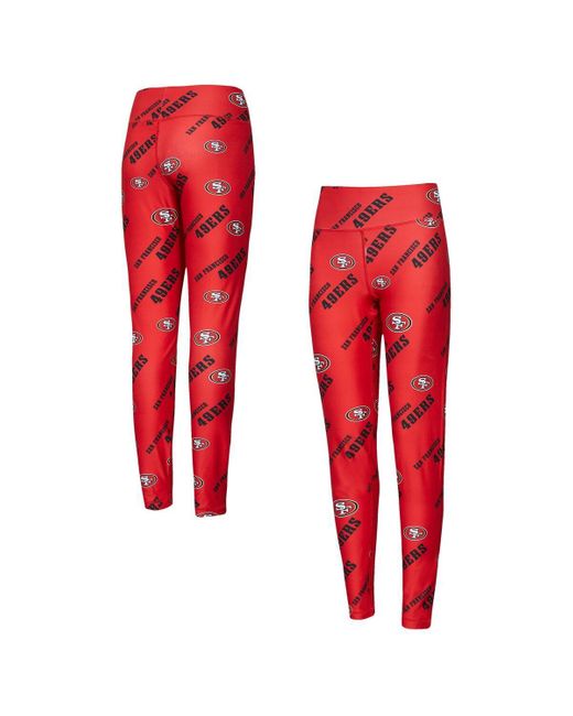 Concepts Sport Red San Francisco 49ers Breakthrough Allover Print Knit Sleep leggings