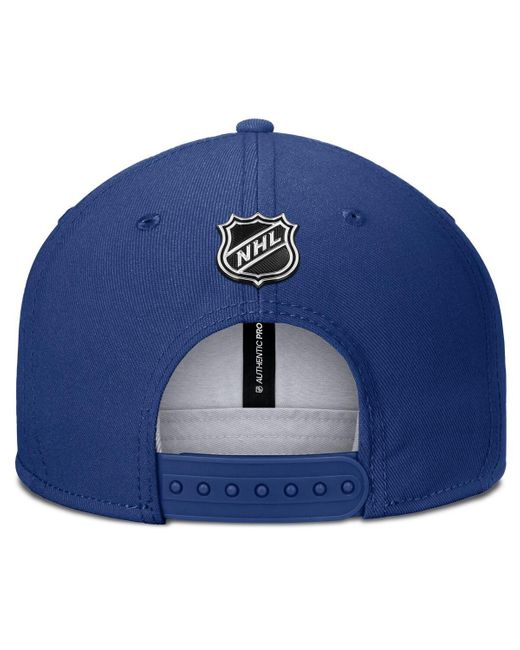 Fanatics Blue Tampa Bay Lightning Authentic Pro Rink Snapback Hat for men
