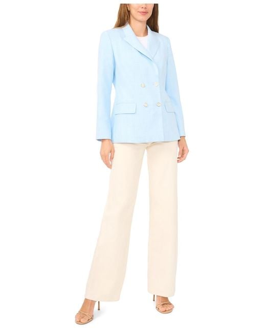 Vince Camuto Blue Collared Double Breasted Jacket