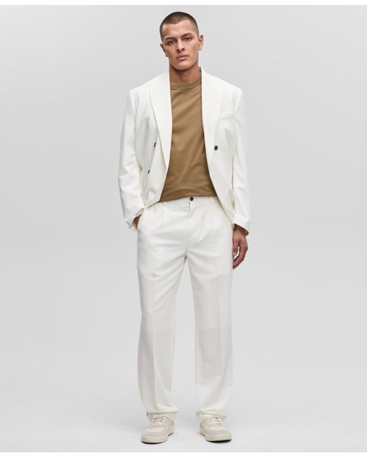 Mode Of One White Relaxed-fit Straight-leg Suit Pants for men